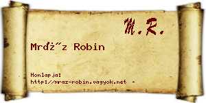 Mráz Robin névjegykártya